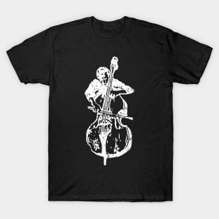 Acoustic Bass Musician Modern Style T-Shirt